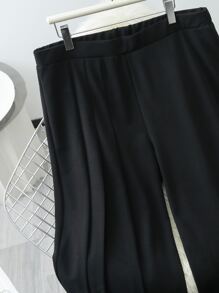 Mulvari Pantalones de pierna ancha con fruncido - Negro - Ver 5