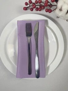 6 piezas Servilleta de tela simple - Lila Púrpura - Ver 2