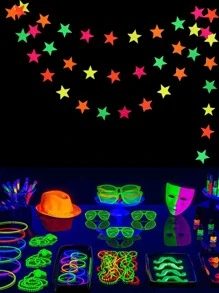 1入組星形紫外綫發光花環 - 彩色 - 查看 1