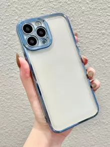 邊框拼接透明手機殼 - 藍色 - 查看 1