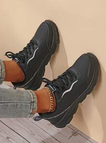 Zapatos de atletismo con cordón delantero - Negro - Ver 2