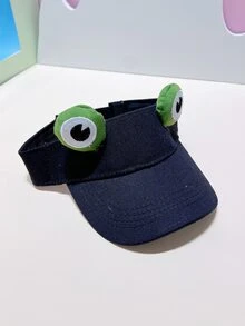 Niños Visera con rana con diseño de ojo - Negro - Ver 5