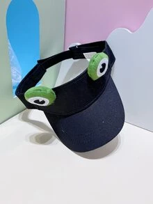Niños Visera con rana con diseño de ojo - Negro - Ver 7