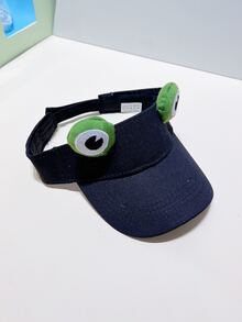 Niños Visera con rana con diseño de ojo - Negro - Ver 8