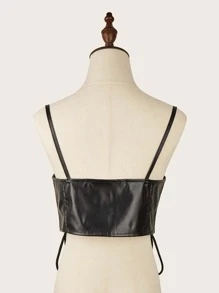 Cinturón arnés con cordón delantero - Negro - Ver 2