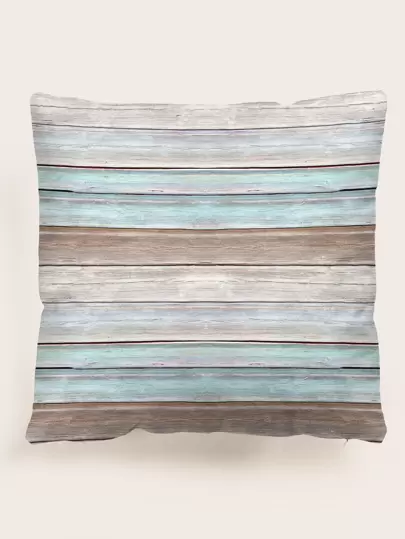 Housse de coussin (sans bourre) à rayures versicolores