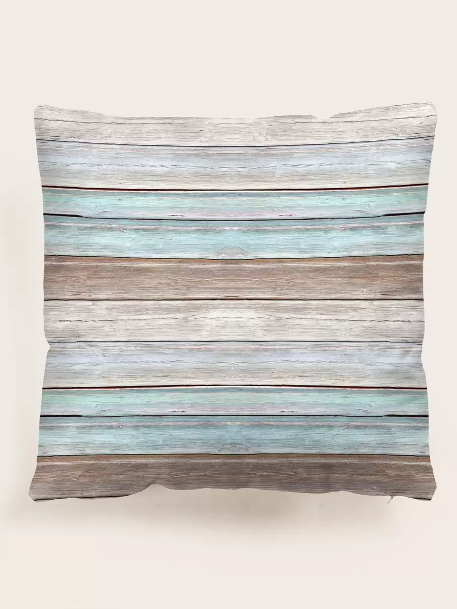 彩色條紋印花靠墊套不附帶墊芯 - 彩色 - 查看 1