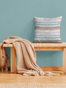 彩色條紋印花靠墊套不附帶墊芯 - 彩色 - 查看 5