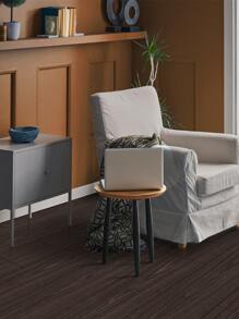 1 rollo Adhesivos para el suelo con patrón de madera impermeable - Café integral - Ver 3