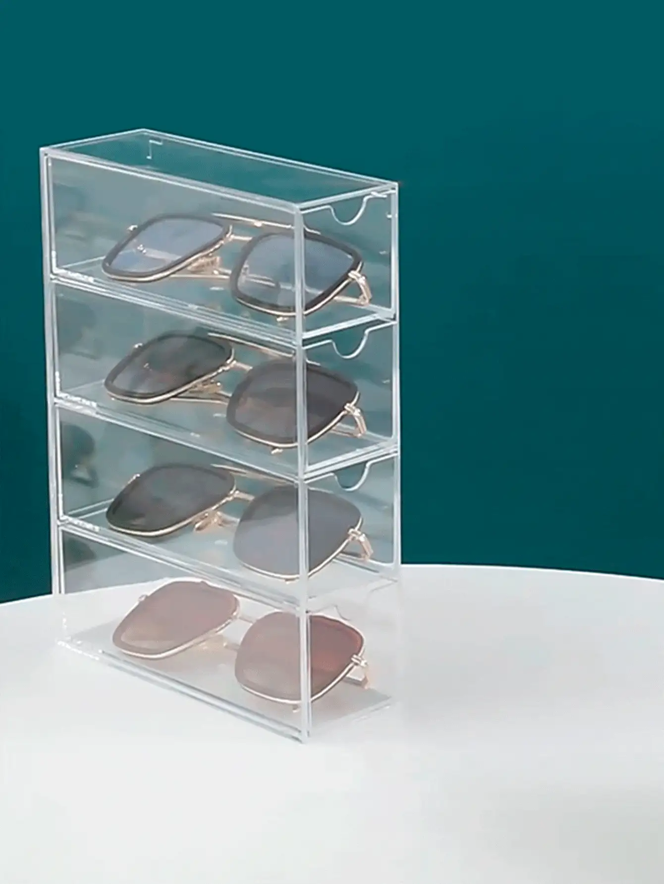 1入組透明眼鏡收納盒 - 無色 - 查看 2