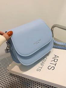 Yogodlns Mini Letter Detail Flap Square Bag - Baby Blue - View 2