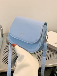 Yogodlns Mini Letter Detail Flap Square Bag - Baby Blue - View 4