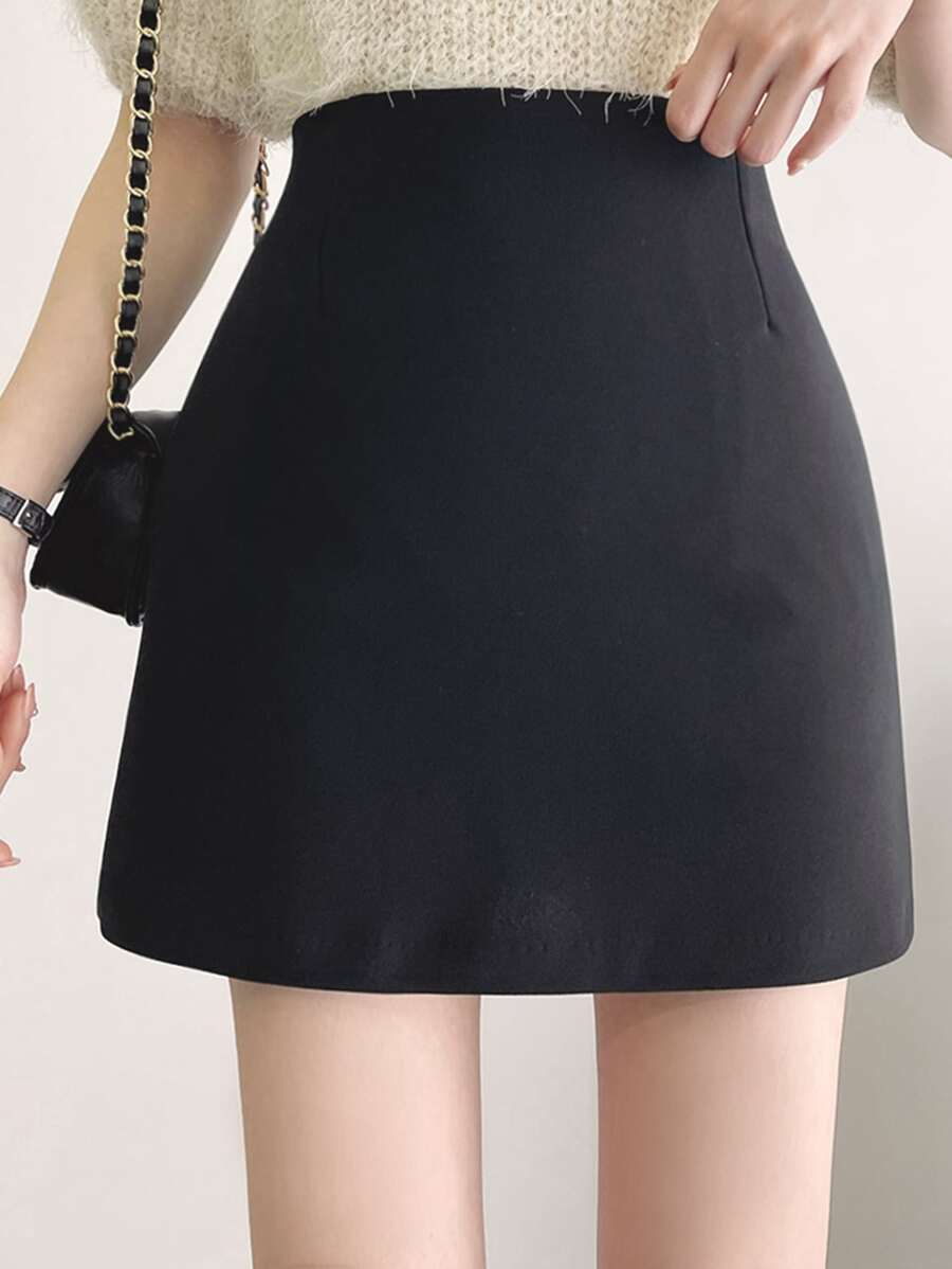 DAZY Summer Leisure Basic Solid Color Skirt