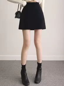 DAZY Summer Leisure Basic Solid Color Skirt