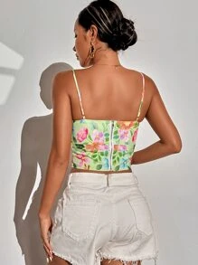 SHEIN Unity 印花後拉鍊吊帶上衣 - 彩色 - 查看 2