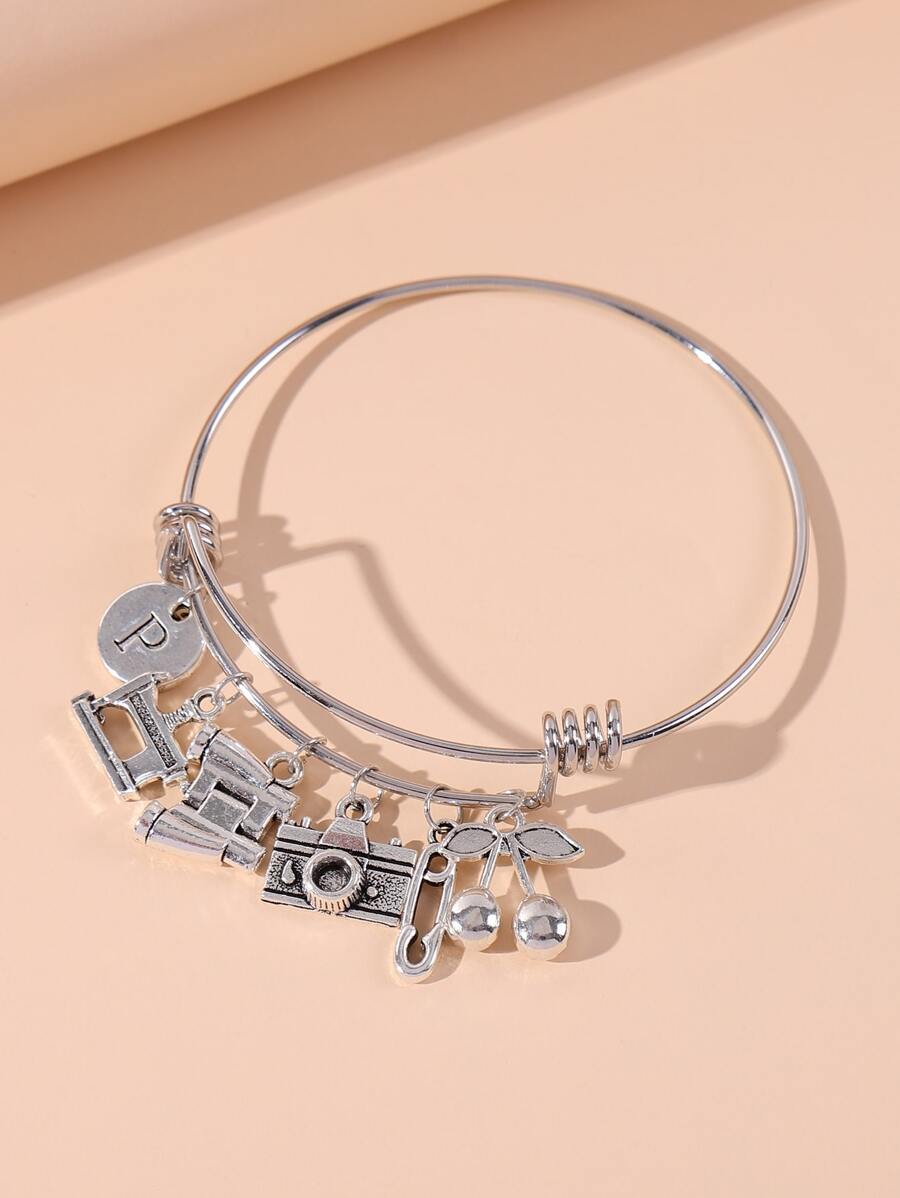 Trang trí kim loại Cherry - Màu Bạc Cổ - Xem 1