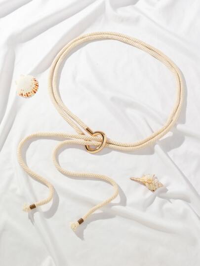 حزام معدني دائري بسيط على الطراز البوهيمي للمعاطف والفساتين، مناسب لمناسبات الهالوين والصيف والمدرسة والخريف