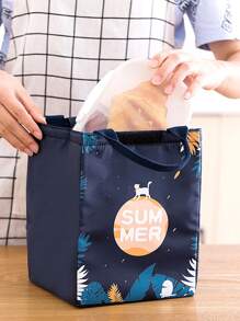 1pc Random Pattern Lunch Bag - Multicolor - View 2