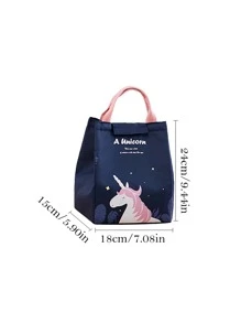 1pc Random Pattern Lunch Bag - Multicolor - View 3