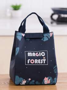 1pc Random Pattern Lunch Bag - Multicolor - View 4