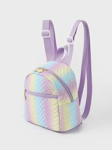 1pc Mini Cute Candy Color Kids Backpack, Suitable For Girls, Elementary/Middle School Students, Travel, School, Holiday Gift, Daily Use - Multicolor - View 4