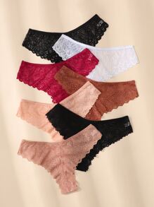 加上 7 条装蕾丝内裤内衣 - 彩色 - 查看 2