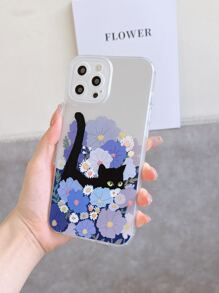 Cartoon Cat Clear Phone Case - Multicolor - View 4