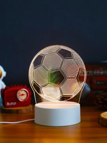 1pc Soccer Design Decoration Light, Modern Football Shaped LED Decoration Light For Home - Yellow - View 2