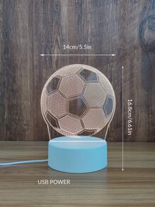 1pc Soccer Design Decoration Light, Modern Football Shaped LED Decoration Light For Home - Yellow - View 5