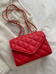 Túi vai Chuỗi Thanh lịch - Đỏ - Xem 5