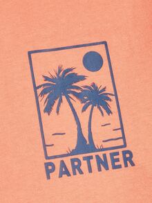 Manfinity Men Palm Tree & Letter Graphic Tee & Shorts - Multicolor - View 4