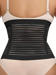 Plus Cut-out Buckle Front Waist Trainer - Black - View 2
