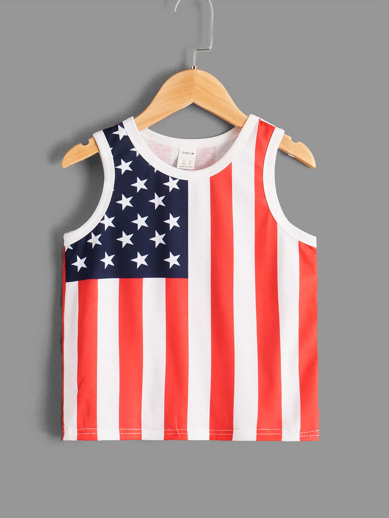 Shein 男の子幼児 アメリカ国旗プリント コントラストバインディング タンクトップ Shein Japan Shein 男の子幼児 アメリカ国旗プリント コントラストバインディング タンクトップ Shein Japan