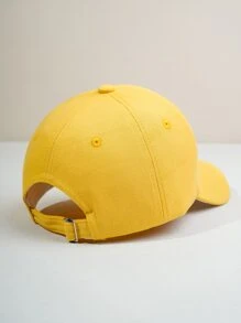 1入組男士字母刺繡休閒棒球帽適用於戶外 - 黃色 - 查看 2