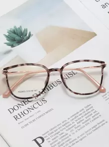 1 pieza Gafas casuales geométricas para mujer, estilo estudiantil para ir al trabajo, de moda - Multicolor - Ver 2