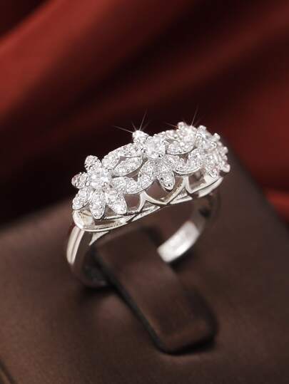 Cubic Zirconia Decor Ring