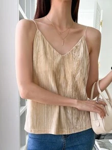 DAZY Solid Cami Top - Apricot - View 5