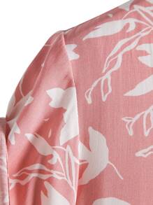 Manfinity RSRT Men Floral Print Shirt Without Tee - Baby Pink - View 5