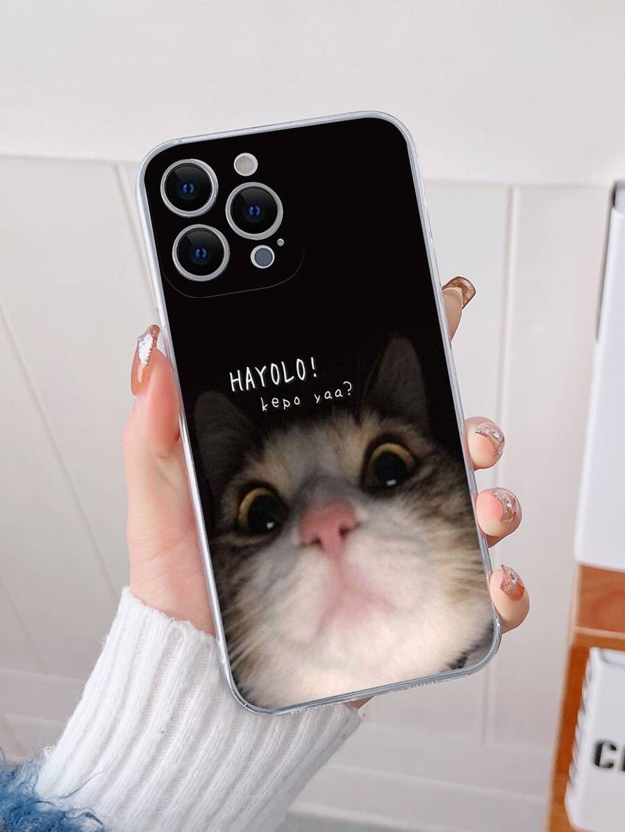猫パターン スマホケース - マルチカラー - チェックする 1