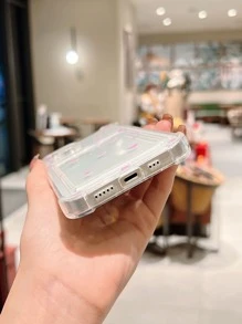 Apple Card Holder TPU Heart Shockproof Phone Case Compatible With Iphone 15 Pro Max/14 Plus/13 Pro Max/12/11/7G/7P/IX/XR/XS Max - Clear - View 3