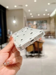 Funda de teléfono a prueba de golpes con forma de corazón de TPU compatible con iPhone 15 Pro Max/14 Plus/13 Pro Max/12/11/7/7 Plus/IX/XR/XS Max - transparente - Ver 3