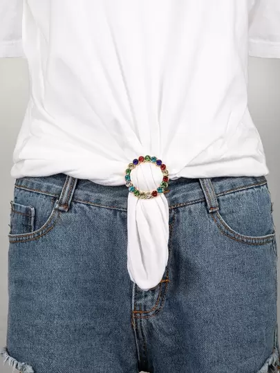 1入組女士水鑽裝飾扣飾