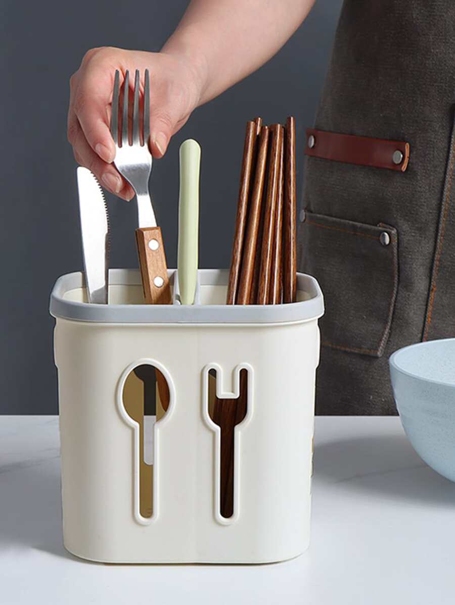 1pc Multifunction Cutlery Drain Rack