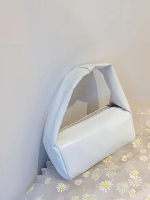 Mini Solid Color Handbag, Multi-Purpose Casual Tote Bag, Bucket Bag, Fashionable Square Bag, Cosmetic Bag