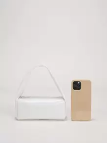 Mini Solid Color Handbag, Multi-Purpose Casual Tote Bag, Bucket Bag, Fashionable Square Bag, Cosmetic Bag