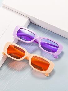 2副著色鏡片方框太陽鏡 - 彩色 - 查看 1