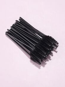 RANCAI 25Pcs Disposable Eyelash Spoolies Brush Mascara Applicator Lash Wand Lashes Brush Eyebrow Spooly For Extension - Black - View 3