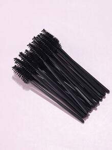 RANCAI 25Pcs Disposable Eyelash Spoolies Brush Mascara Applicator Lash Wand Lashes Brush Eyebrow Spooly For Extension - Black - View 5