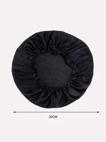 仿真絲花邊圓帽 - 黑色 - 查看 3