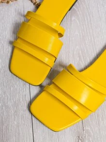 Sandalias minimalista con tira - Amarillo - Ver 3